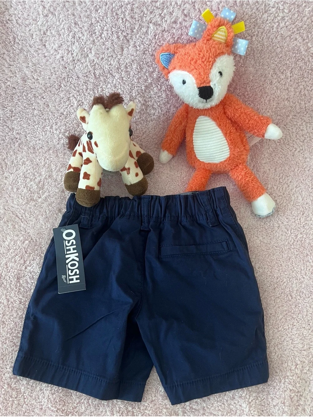 OshKosh B'gosh Navy Blue Chino Shorts Baby Boy Size:2T